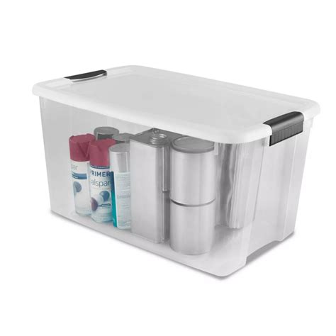 steel box with transparent lid|sterilite storage box.